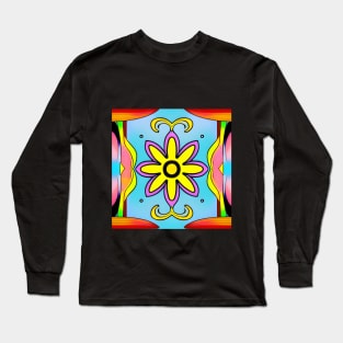 Psychedelic Flower 4 | AI Generated design by @remlorart T-Shirt Long Sleeve T-Shirt